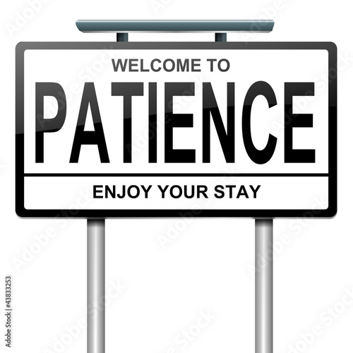 Illustration: Patience concept. Patience concept.