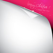Vektor: Merry Christmas! - Paper with turned edge Merry Christmas! - Paper with turned edge