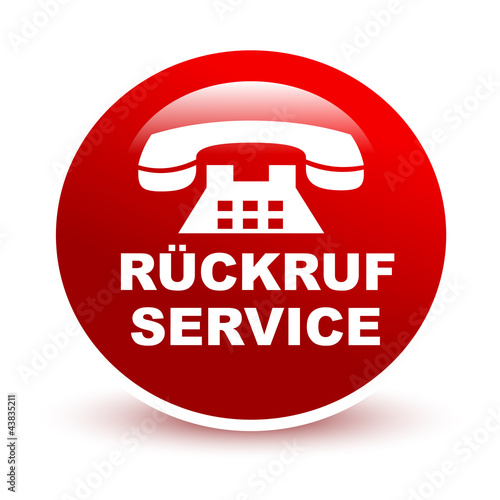 Vector: Rückruf-Service Button Rückruf-Service Button