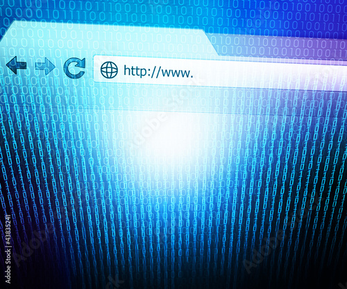 Illustration: Blue Browser Technology Concept Background Blue Browser Technology Concept Background