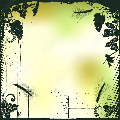 Vektor: Bunch of grapes, plant background Bunch of grapes, plant background