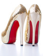 women's shoes with gold sequins