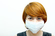woman wearing protective mask