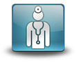 Light Blue 3D Effect Icon "Physician"