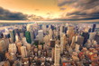 Crépuscule sur New York.