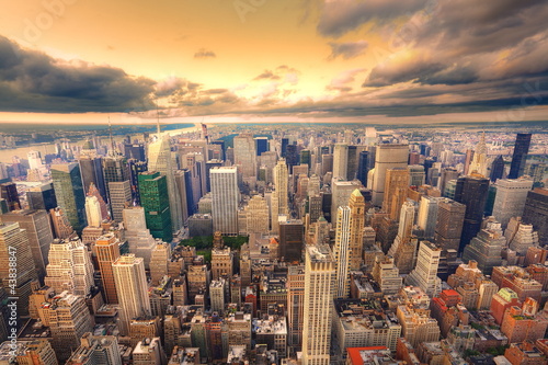 Photo: Crépuscule sur New York. Crépuscule sur New York.