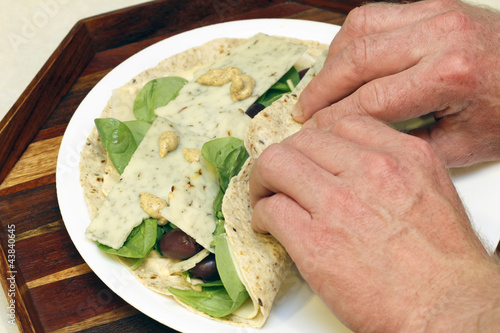 Photo: Spinach Cheese Wrap Spinach Cheese Wrap
