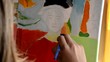 girl draws