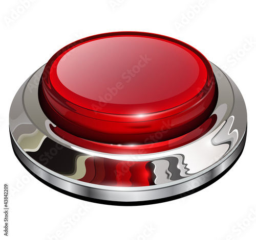 Vektor: Red chrome button Red chrome button