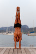 hand stand man