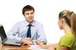 Photo: Young adviser businessman consulting at office Young adviser businessman consulting at office