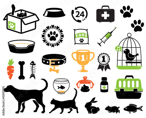 Vector: Pet icons collection Pet icons collection