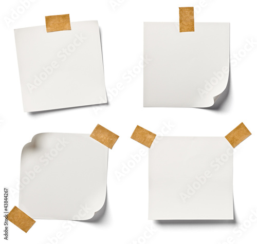 Photo: white note paper office business white note paper office business