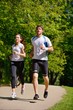 Young couple jogging