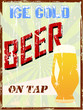 vintage beer sign, vector illustration