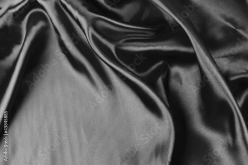 Photo: Black silk fabric Black silk fabric