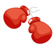 A two boxing glove on a white