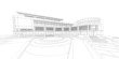 Wireframe of building 