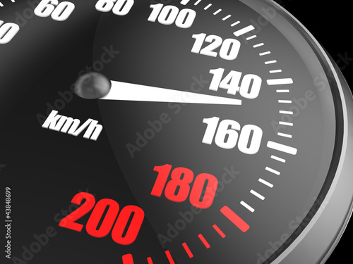 Photo: Black speedometer Black speedometer