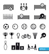 Icons Sports Vector On Black B...