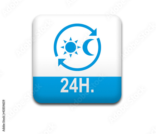 Illustration: Boton cuadrado blanco 24H Boton cuadrado blanco 24H