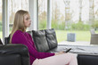 Woman watching television