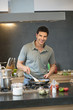Man preparing food in the kitchen