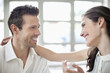 Close-up of a couple smiling