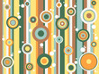 Retro background with circles - orange and green