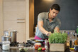 Man preparing food in the kitchen