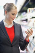 Woman shopping in a supermarket