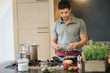 Man preparing food in the kitchen