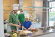 Family cooking in the kitchen