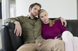 Couple watching television