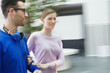 Young couple walking