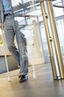 Disabled businessman entering the office