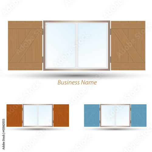 Vector: logo window shutter logo window shutter