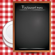 Empty blackboard - Restaurant menu background