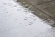 Wet street during rain