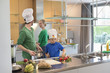 Family cooking in the kitchen