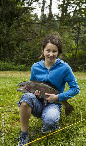 Photo: Young Girl Catches Trophy Trout Young Girl Catches Trophy Trout