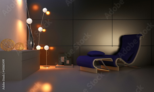 Illustration: Modern Luxury Loft / Apartment Architecture Interior Modern Luxury Loft / Apartment Architecture Interior
