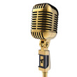 Illustration: 3d Retro microphone. isolated on white with clipping path 3d Retro microphone. isolated on white with clipping path