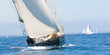 styling retro yacht sailing in the sun