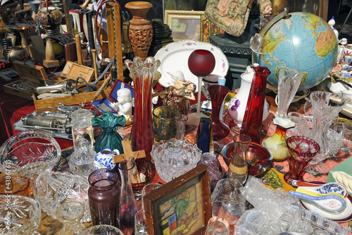 Photo: Bric a brac and antiques for sale at Aachen flea market Bric a brac and antiques for sale at Aachen flea market