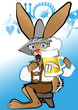 Vektor: Hase am Oktoberfest Hase am Oktoberfest