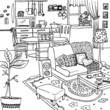 Interior of a bachelor's or single woman room