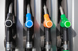 Pump nozzles in gas station