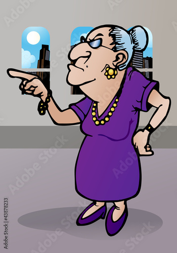 Illustration: scary grandmother scary grandmother