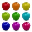 Apfel Set in Regenbogenfarben 2